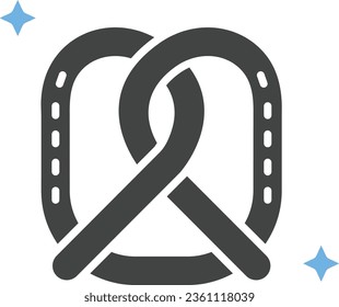 Pretzel Icon image. Suitable for mobile application.