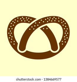 Pretzel icon isolated on white background. Vector illustration