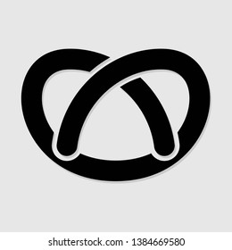Pretzel icon isolated on white background. Vector illustration