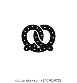 Pretzel icon isolated on white background