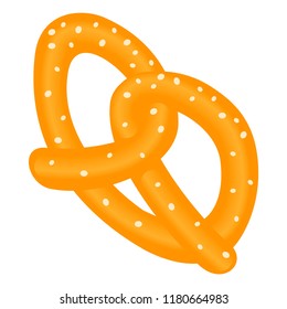 Pretzel icon. Isometric of pretzel vector icon for web design isolated on white background