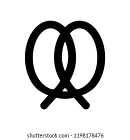 Pretzel Icon. Meal Symbol - Vector.