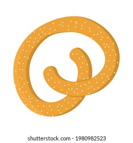 pretzel icon on white background