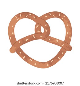 pretzel icon on white background