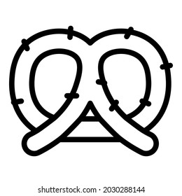 Pretzel icon outline vector. Bavaria bretzel. German bread