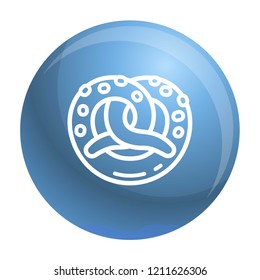 Pretzel icon. Outline pretzel vector icon for web design isolated on white background
