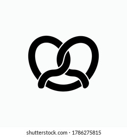 Pretzel Icon. Pastry Symbol - Vector.