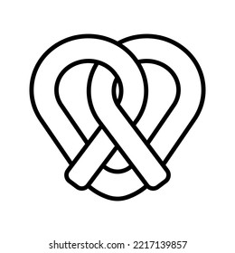 Pretzel icon. sign for mobile concept and web design. vector illustration