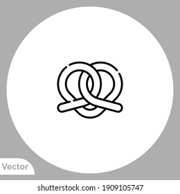 Pretzel icon sign vector,Symbol, logo illustration for web and mobile