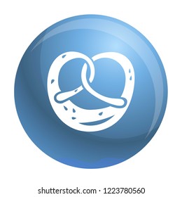 Pretzel icon. Simple illustration of pretzel vector icon for web design isolated on white background