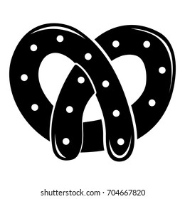 Pretzel icon. Simple illustration of pretzel vector icon for web