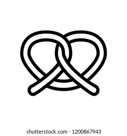 Pretzel icon in simple style