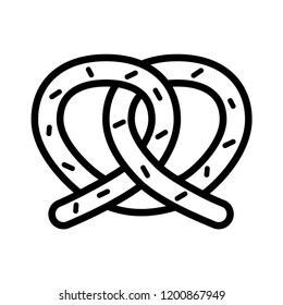 Pretzel icon in simple style