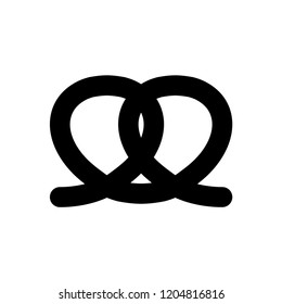 Pretzel icon in simple style isolated vector illustration.