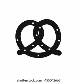 Pretzel icon in simple style isolated vector illustration