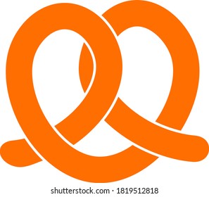 Pretzel icon as symbol for food
