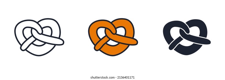 pretzel icon symbol template for graphic and web design collection logo vector illustration