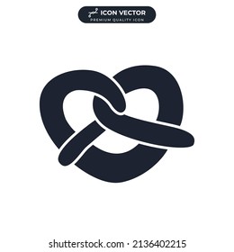 pretzel icon symbol template for graphic and web design collection logo vector illustration