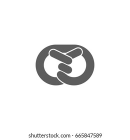 Pretzel icon in trendy flat style isolated on white background. Symbol for your web site design, logo, app, UI. Vector illustration, EPS