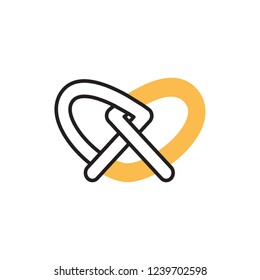 pretzel icon vector. bakery icon design with modern style