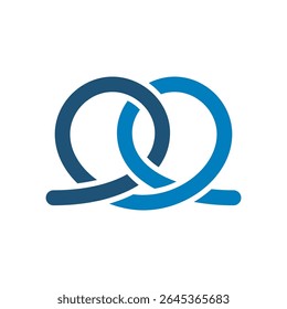 Pretzel icon vector design in trendy style