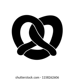 Pretzel icon, vector illustration
