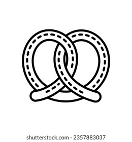 Pretzel icon in vector. Illustration