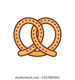 Pretzel icon in vector. Illustration