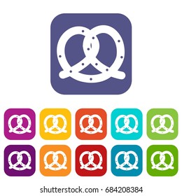 Pretzel icons set
