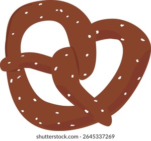 Pretzel Illustration | Hand Drawn Snack Bread Clipart Vector