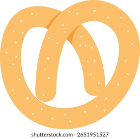 Pretzel ilustração com polvilhas de sal para projetos de alimentos