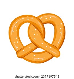 Pretzel isolated on white background