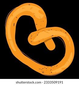 pretzel kalach bakery product vector illustration