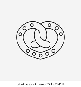 pretzel line icon
