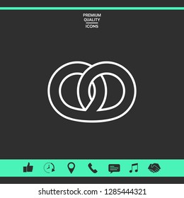 Pretzel line icon. Graphic elements for your design