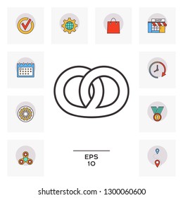 Pretzel line icon. Graphic elements for your design