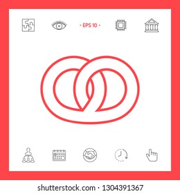 Pretzel line icon. Graphic elements for your design