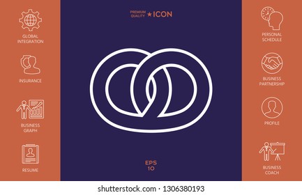 Pretzel line icon. Graphic elements for your design