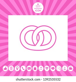 Pretzel line icon. Graphic elements for your design