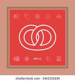 Pretzel line icon. Graphic elements for your design