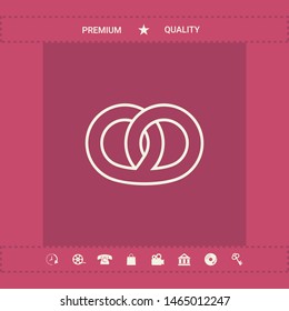 Pretzel line icon. Graphic elements for your design