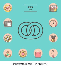Pretzel line icon. Graphic elements for your design