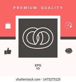 Pretzel line icon. Graphic elements for your design
