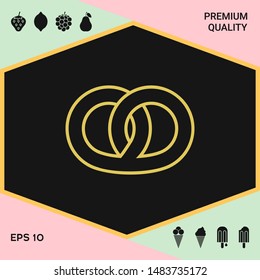 Pretzel line icon. Graphic elements for your design