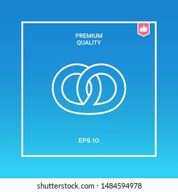 Pretzel line icon. Graphic elements for your design