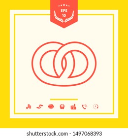 Pretzel line icon. Graphic elements for your design