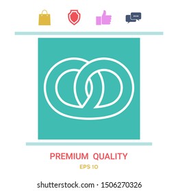 Pretzel line icon. Graphic elements for your design