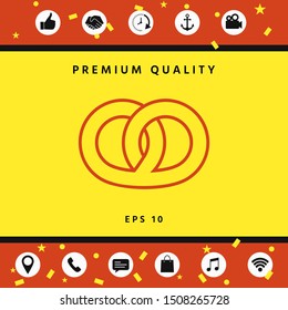 Pretzel line icon. Graphic elements for your design