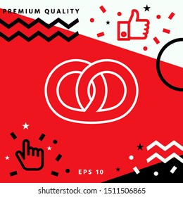 Pretzel line icon. Graphic elements for your design