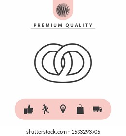 Pretzel line icon. Graphic elements for your design